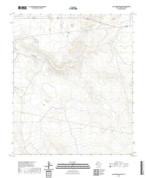 USGS Topographic Map – Black Mountains NW