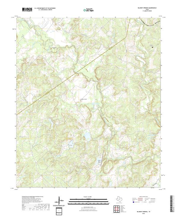 USGS Topographic Map – Blanket Springs