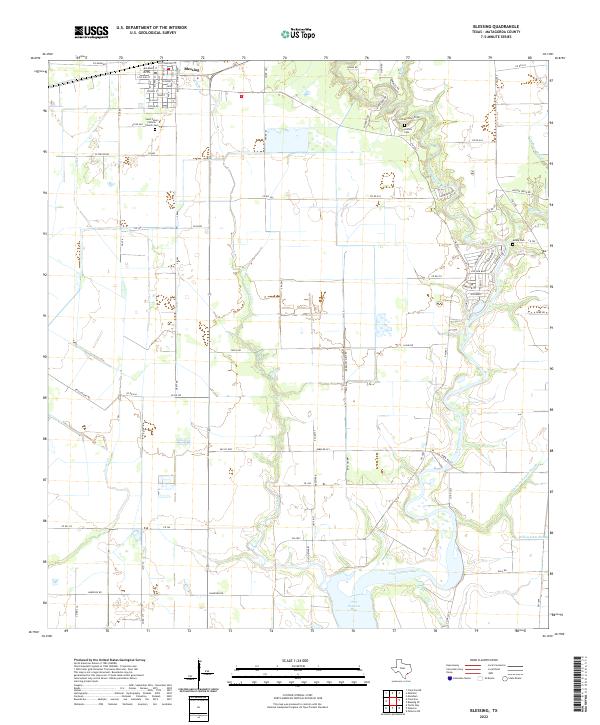 USGS Topographic Map – Blessing