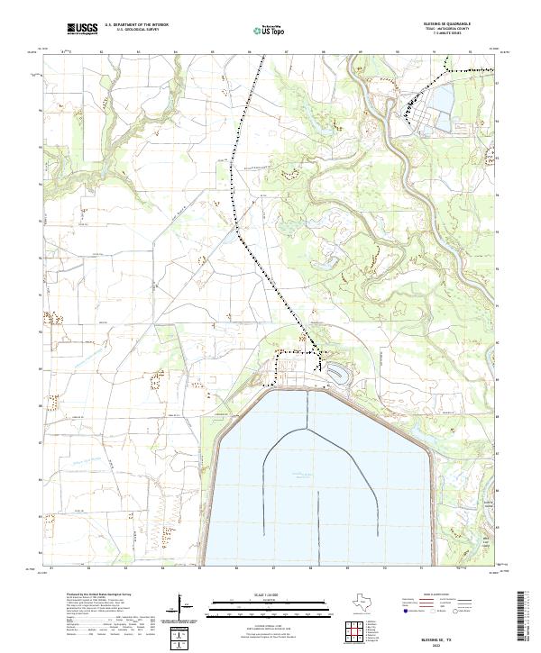USGS Topographic Map – Blessing SE