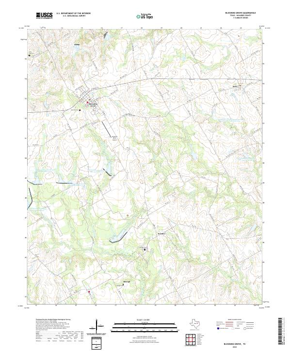 USGS Topographic Map – Blooming Grove