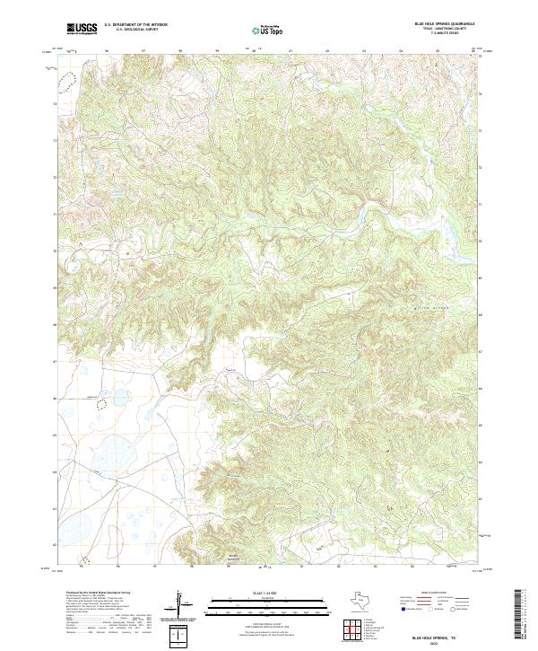 USGS Topographic Map – Blue Hole Springs