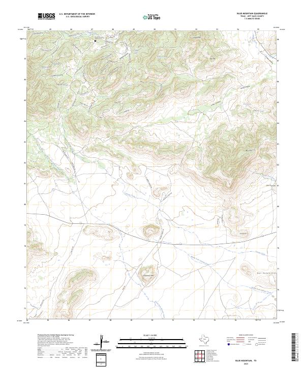 USGS Topographic Map – Blue Mountain