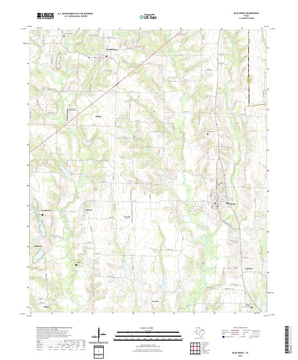 USGS Topographic Map – Blue Ridge