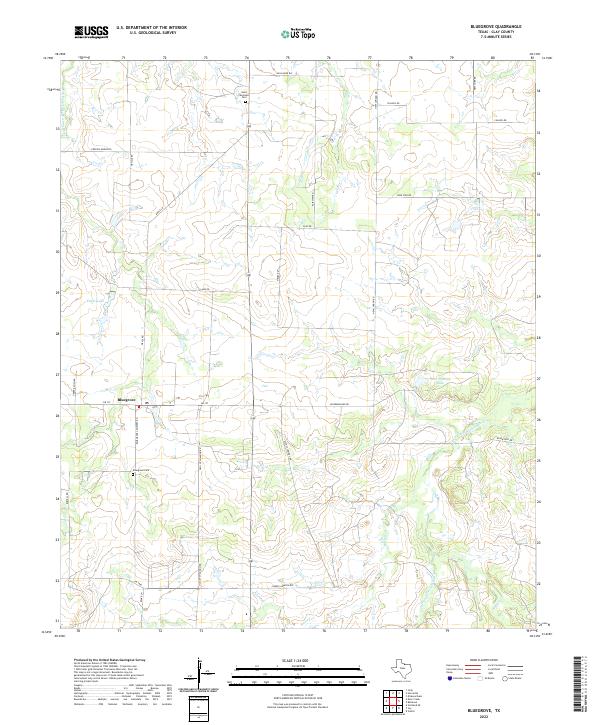 USGS Topographic Map – Bluegrove