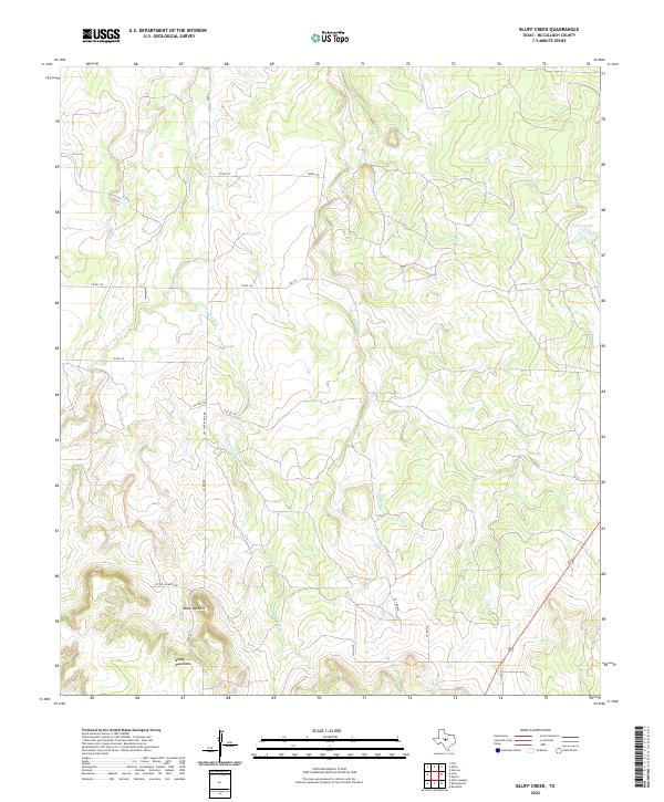 USGS Topographic Map – Bluff Creek