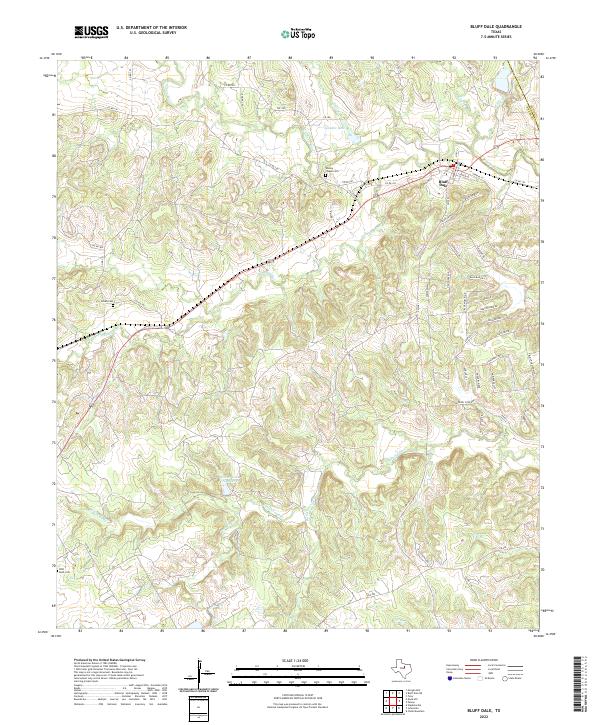 USGS Topographic Map – Bluff Dale