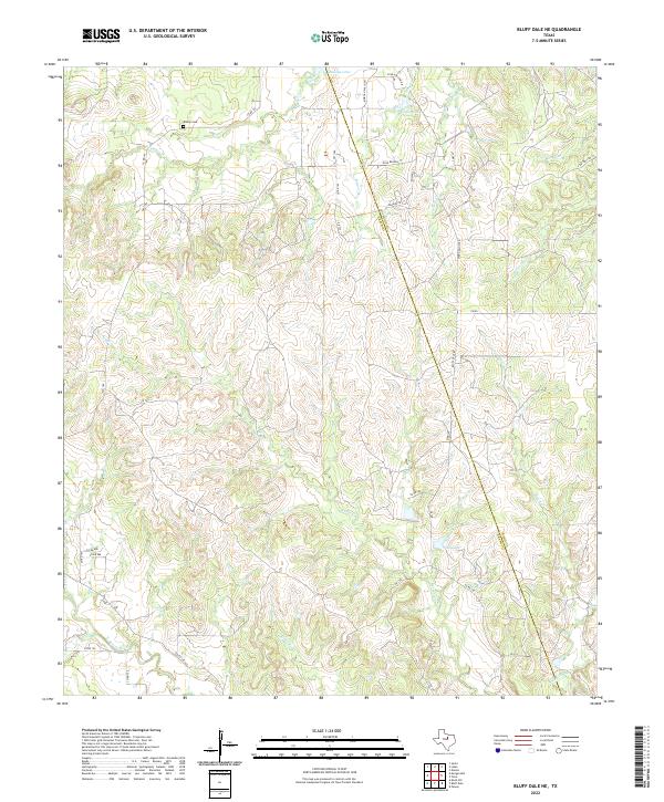 USGS Topographic Map – Bluff Dale NE