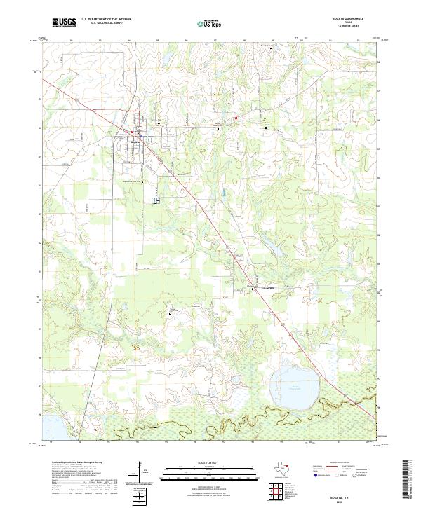 USGS Topographic Map – Bogata