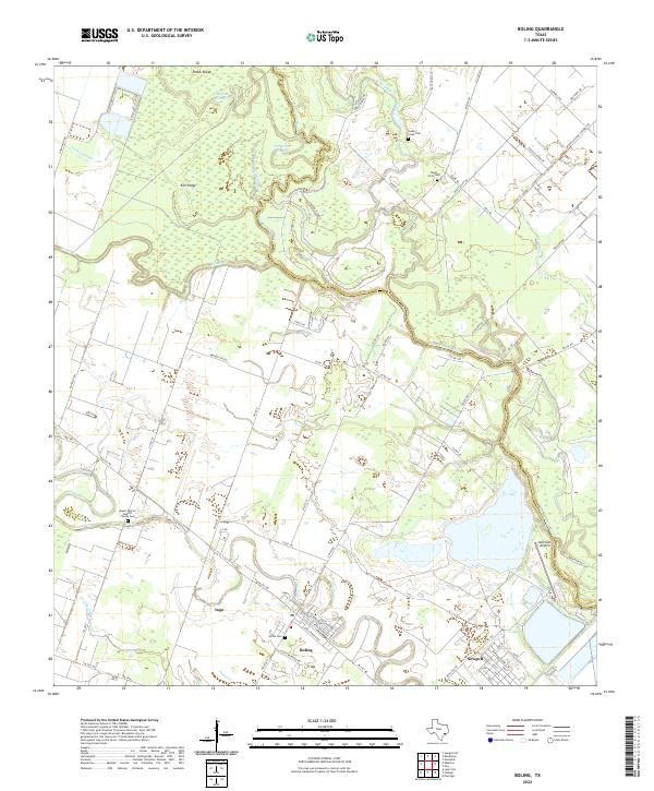 USGS Topographic Map – Boling