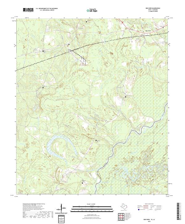 USGS Topographic Map – Bon Wier