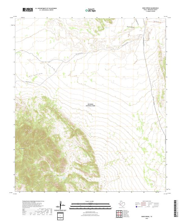 USGS Topographic Map – Bone Spring