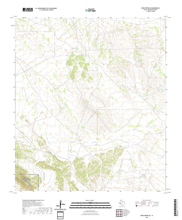 USGS Topographic Map – Bone Spring NE