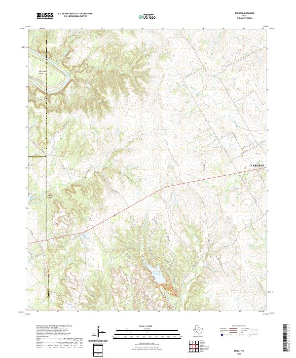 USGS Topographic Map – Bono