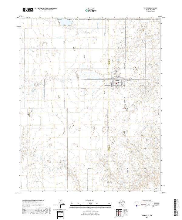 USGS Topographic Map – Booker