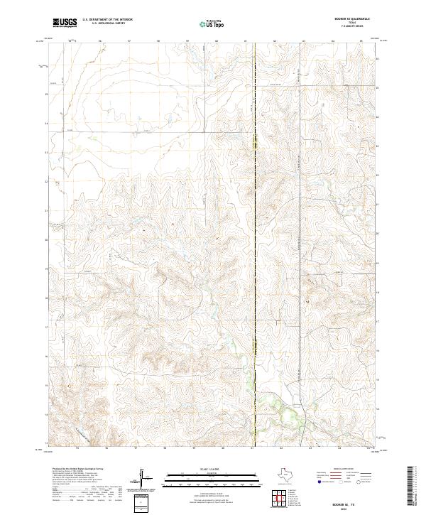 2022 Map of Booker SE, 2022 Print