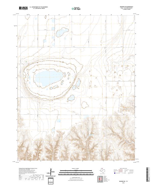 USGS Topographic Map – Booker SW