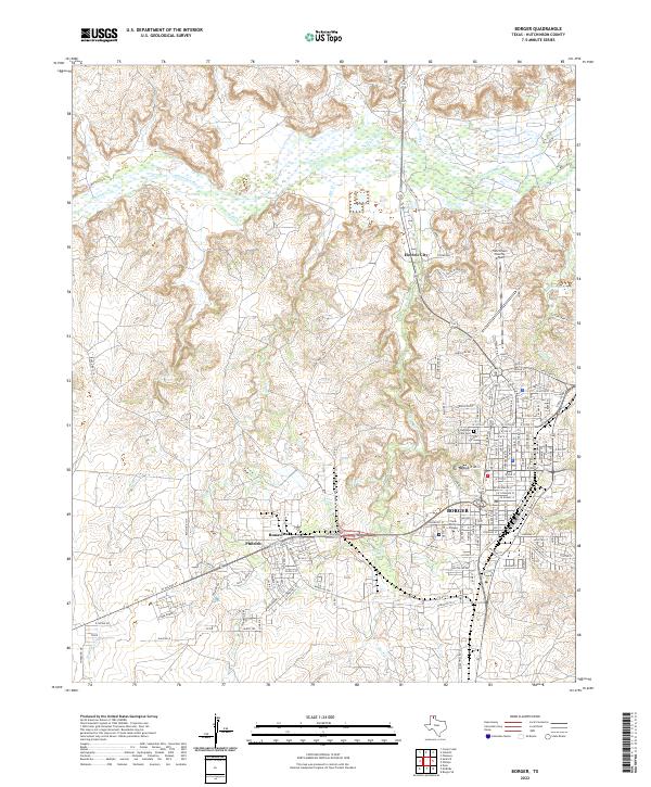 USGS Topographic Map – Borger