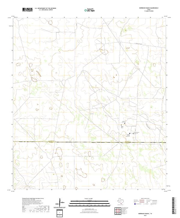 USGS Topographic Map – Borregos Ranch