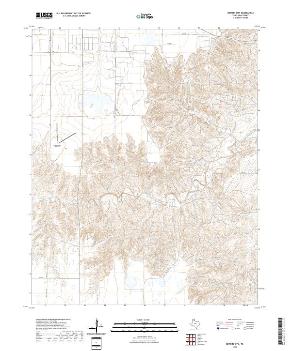 USGS Topographic Map – Bowers City