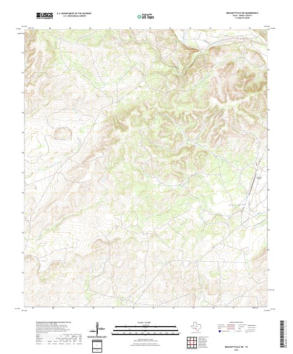 USGS Topographic Map – Brackettville NE