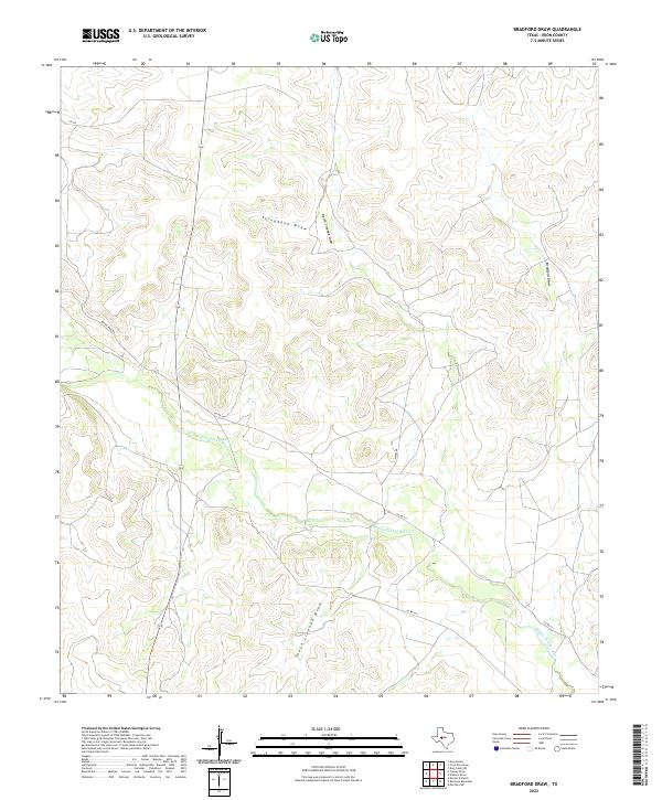 USGS Topographic Map – Bradford Draw