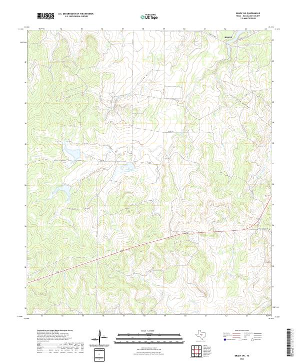 USGS Topographic Map – Brady SW
