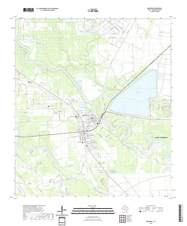 USGS Topographic Map – Brazoria
