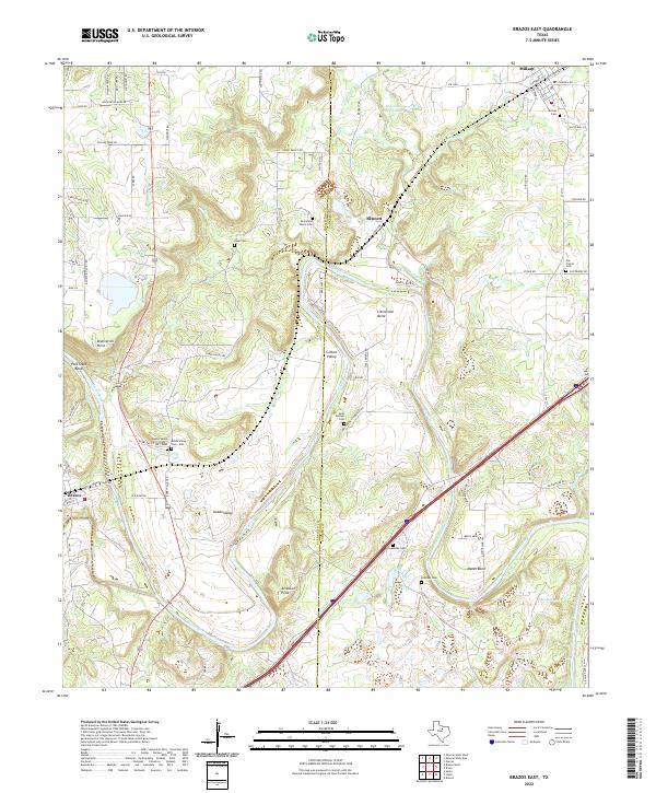 USGS Topographic Map – Brazos East