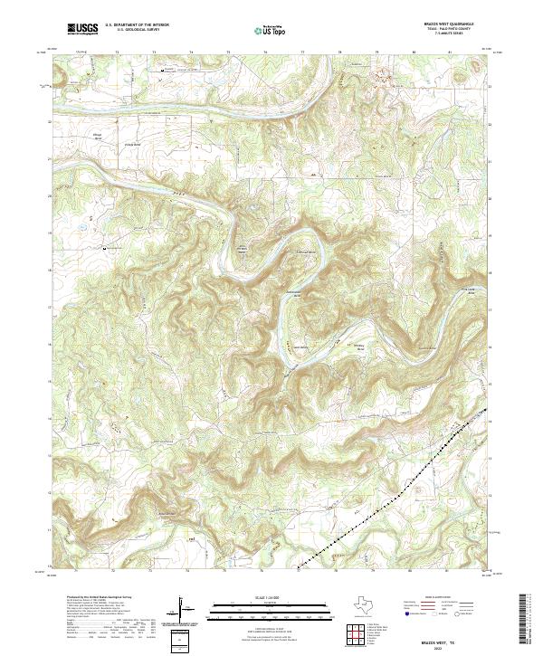 USGS Topographic Map – Brazos West