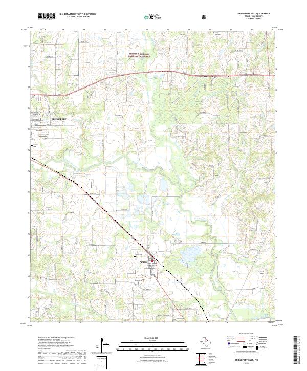 USGS Topographic Map – Bridgeport East