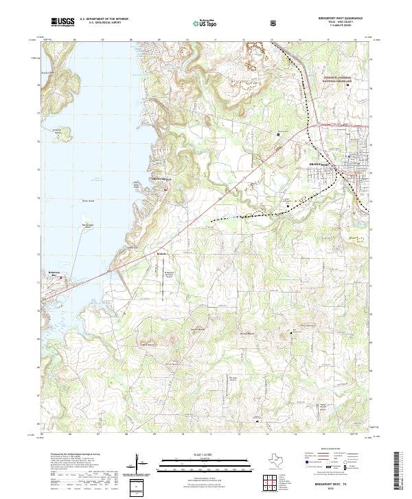 USGS Topographic Map – Bridgeport West
