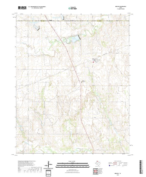 USGS Topographic Map – Briscoe