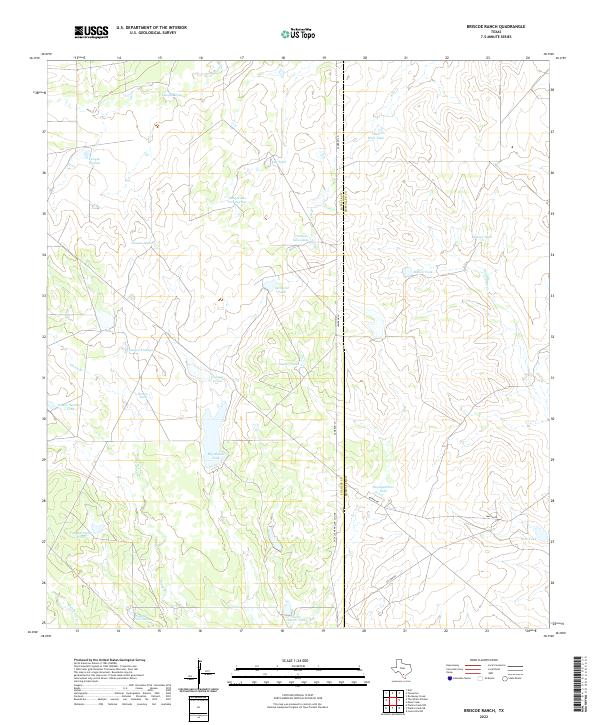 USGS Topographic Map – Briscoe Ranch