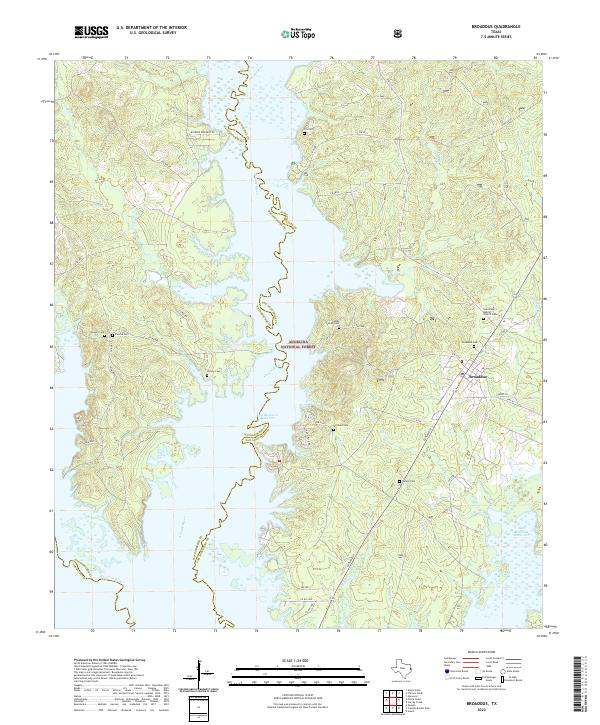 USGS Topographic Map – Broaddus