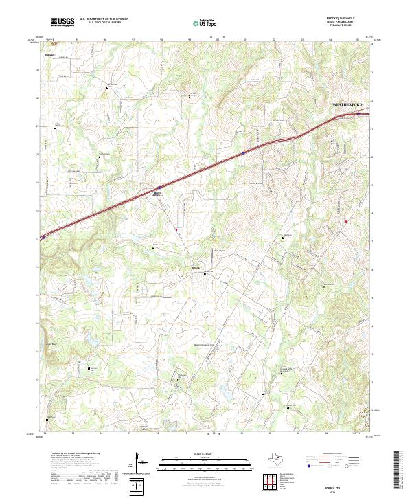 USGS Topographic Map – Brock