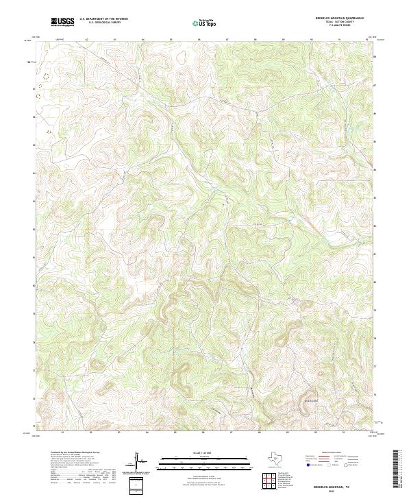 USGS Topographic Map – Brokeleg Mountain