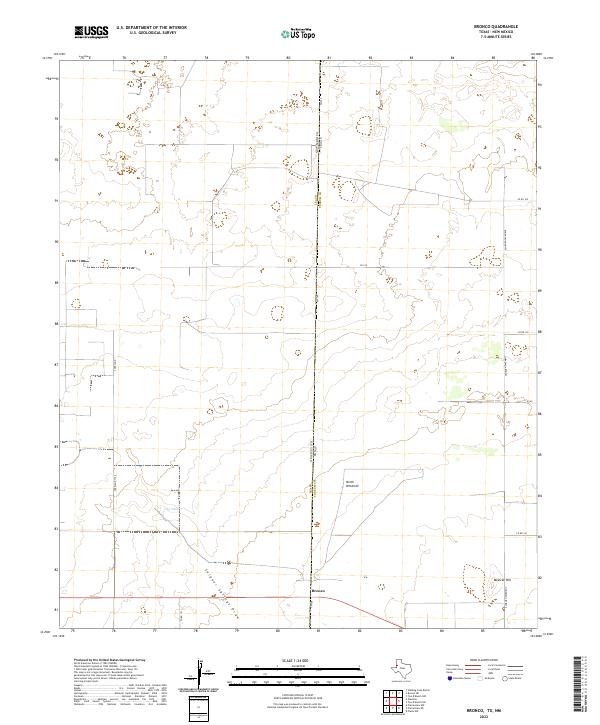 USGS Topographic Map – Bronco