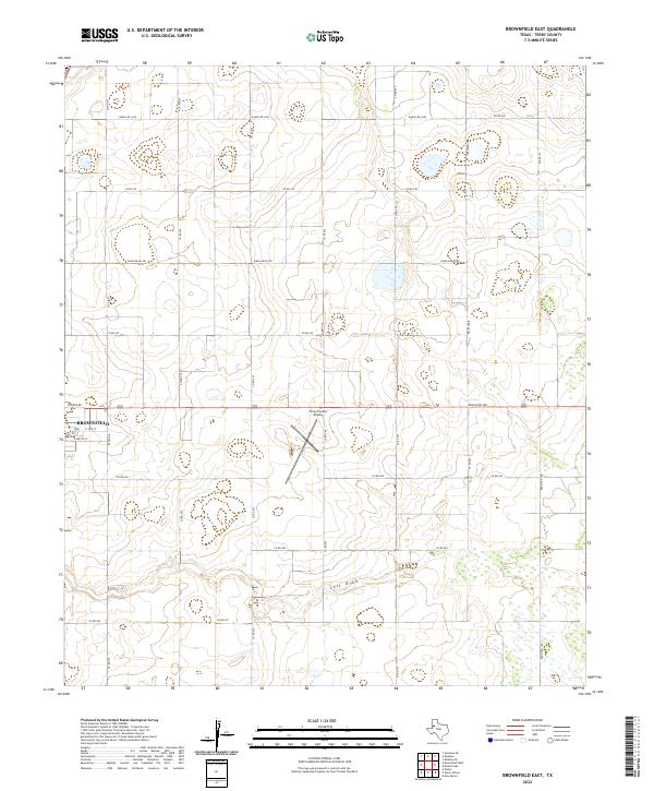 2022 Map of Brownfield East, 2022 Print