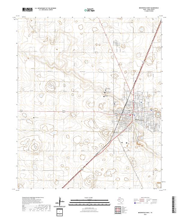 USGS Topographic Map – Brownfield West