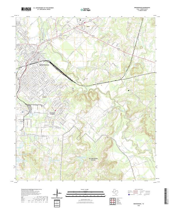 USGS Topographic Map – Brownwood
