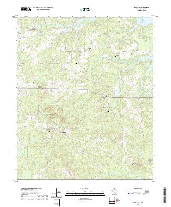 USGS Topographic Map – Bryans Mill