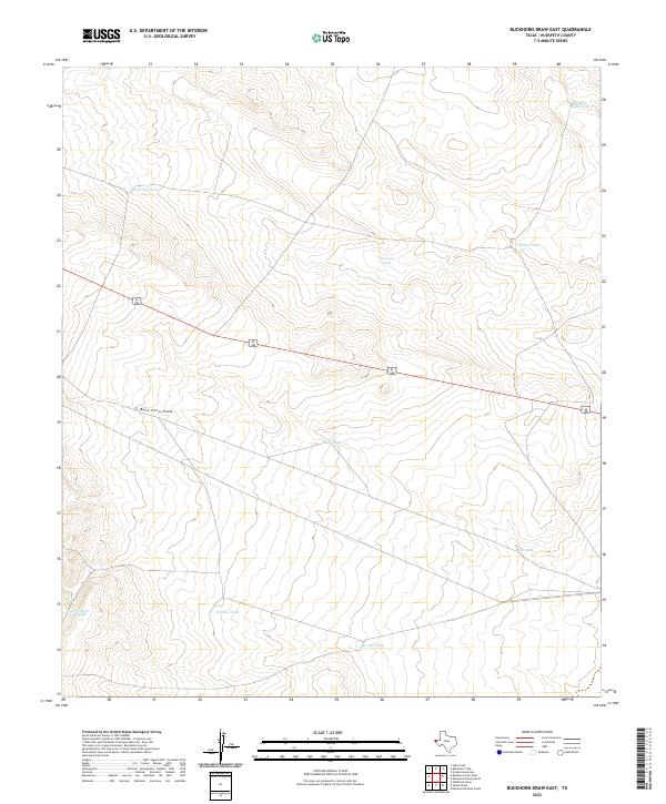 USGS Topographic Map – Buckhorn Draw East