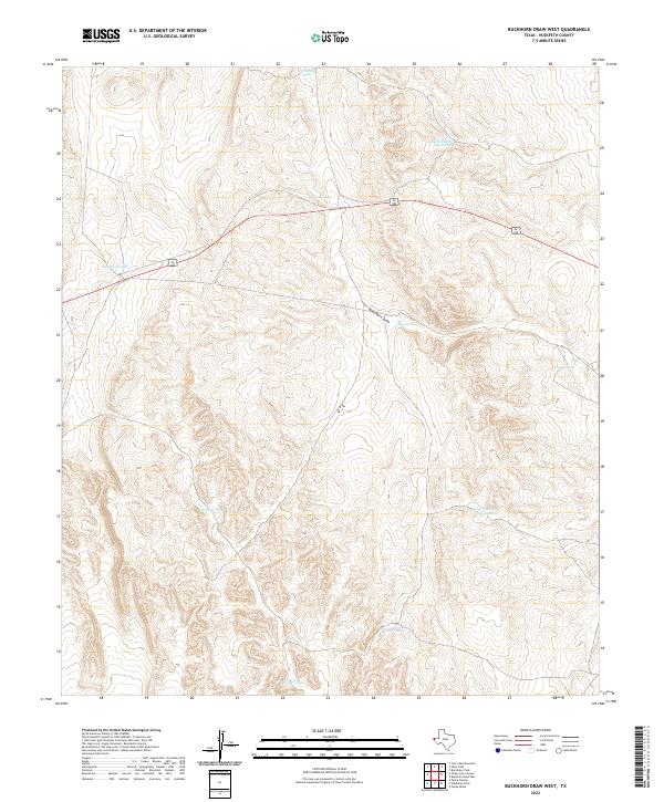 USGS Topographic Map – Buckhorn Draw West