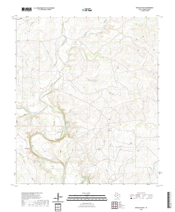 USGS Topographic Map – Buffalo Bluff
