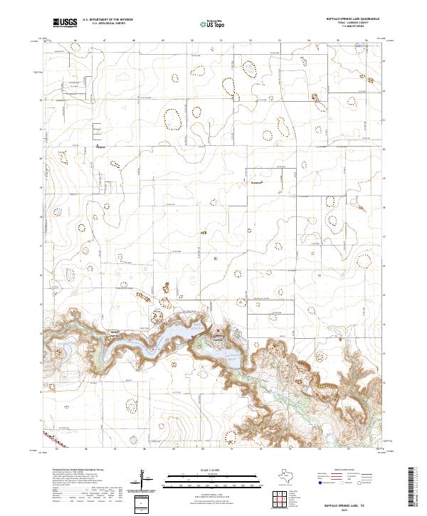 USGS Topographic Map – Buffalo Springs Lake