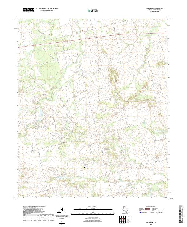 USGS Topographic Map – Bull Creek