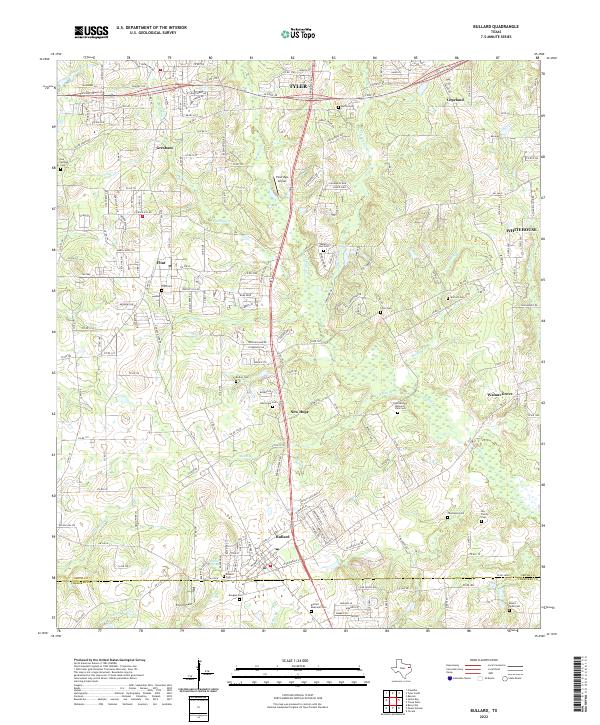 USGS Topographic Map – Bullard