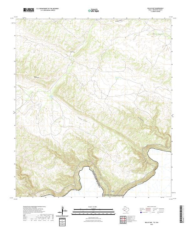 USGS Topographic Map – Bullis Gap