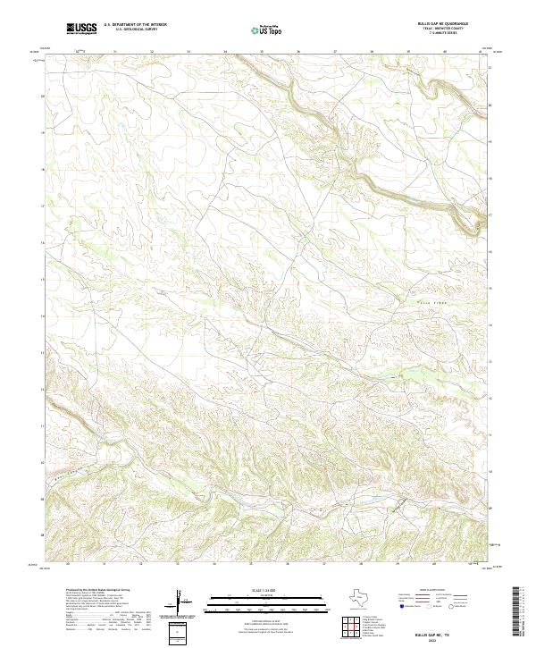USGS Topographic Map – Bullis Gap NE